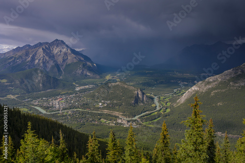 Banff Bow Valley mountain storm landscape view Canada