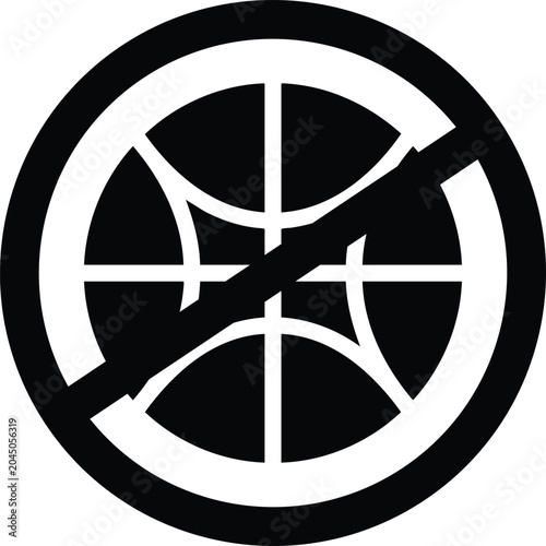 Tableau sur toile Black and white circular no entry symbol with arrows sign prohibition
