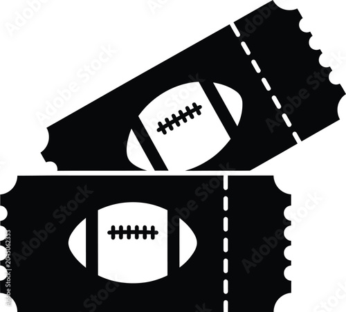 Stacked Tickets Silhouette Icon