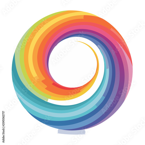 Abstract rainbow swirl graphic