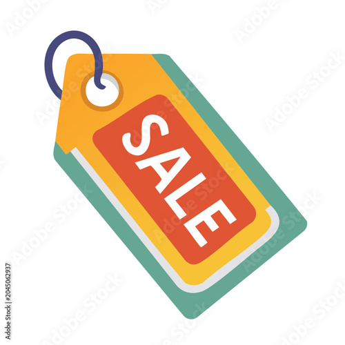 Flat design sale tag icon