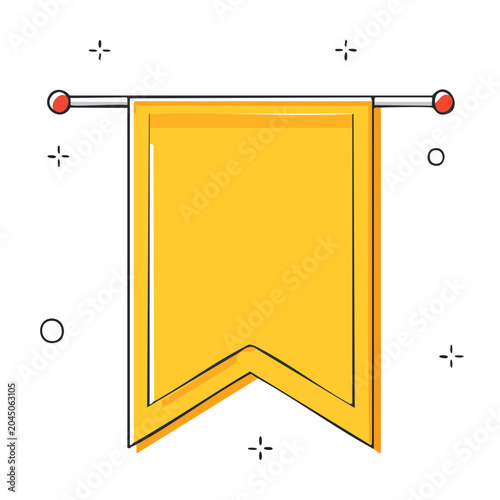 Yellow empty banner with copy space