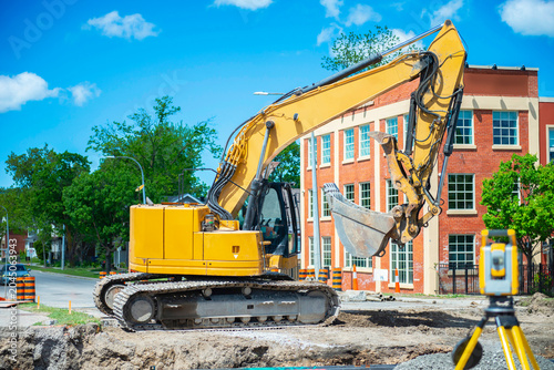 Photography Railway construction in Canada, construction site