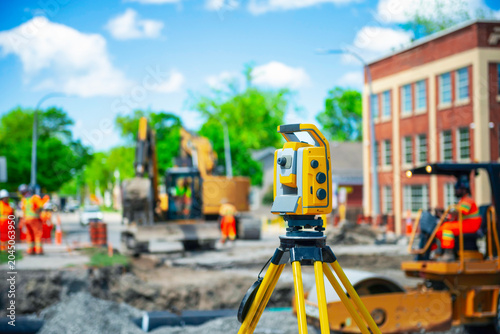 Photography Railway construction in Canada, construction site