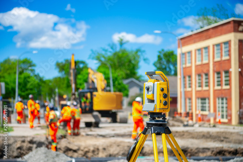 Photography Railway construction in Canada, construction site