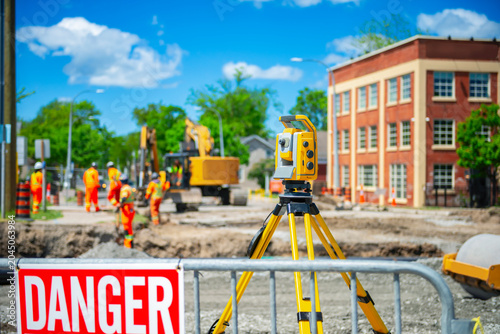Photography Railway construction in Canada, construction site