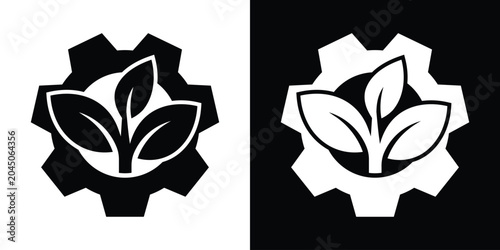 Photos Environmental love concept icon featuring a small growing plant inside a heart shape