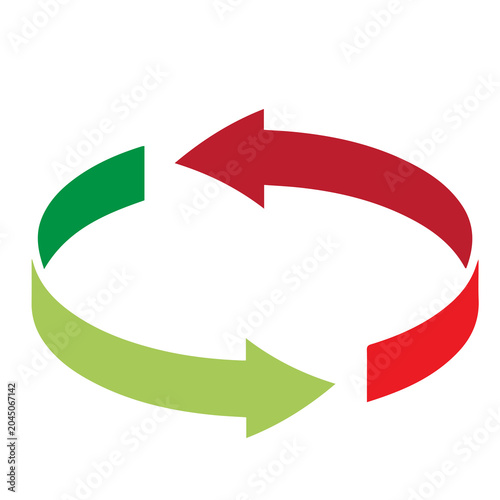 Dynamic circular arrows icon representing recycling process and sustainable movement with circular movement sustainability rotation environment conservation direction renewable reusable