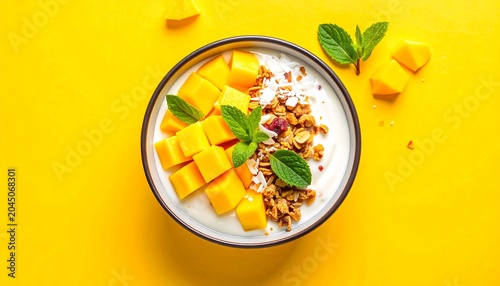 Tropical Mango Yogurt Bowl with Granola