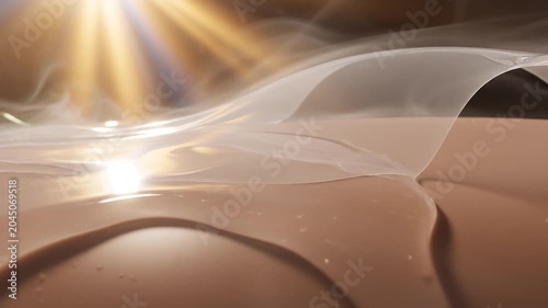 Shimmering solar veil of light and water protecting cellular surface loop 1