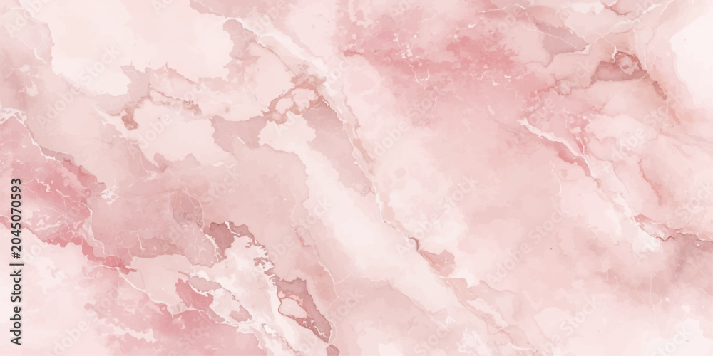 Fototapeta premium This vintage abstract watercolor background features a pink marble texture with grunge paint patterns and a textured artistic design reminiscent of old paper and stained surfaces.