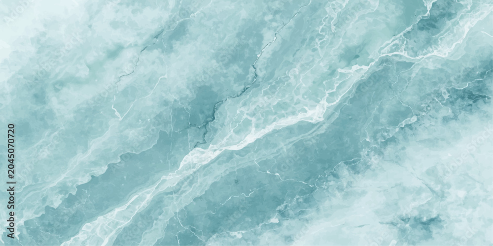 Fototapeta premium A serene texture of clear turquoise blue water surface features gentle liquid ripples and shimmering light reflections on the abstract summer ocean wave pattern.