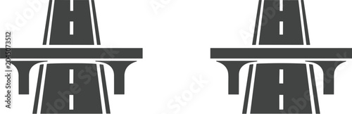 Photos Two Stylized Overpass Highway Icons illustration