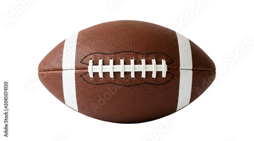 Obraz na plátně American football ball transparent PNG isolated cutout, realistic leather sports