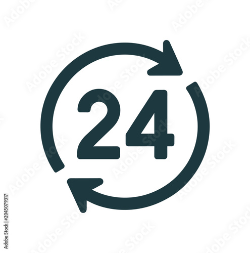 Fotografi 24 Hour Service Icon