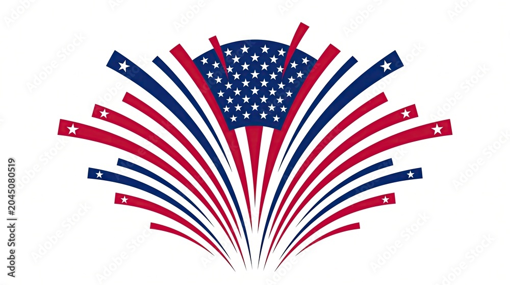 Obraz premium Usa independence day patriotic fireworks star spangled banner