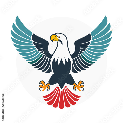 Stylized eagle icon with wings spread