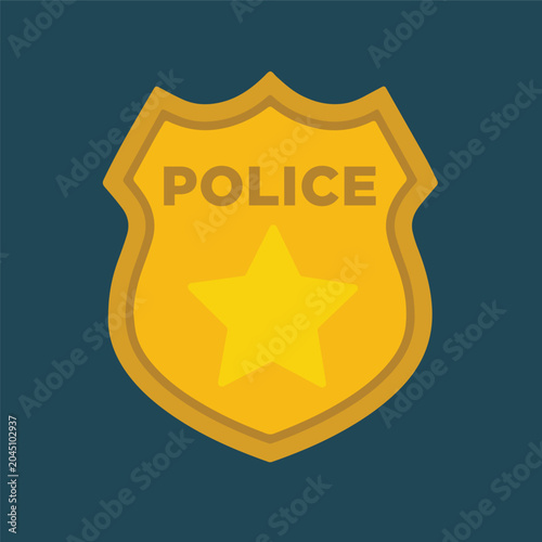 Photos Police Badge, vector illustration