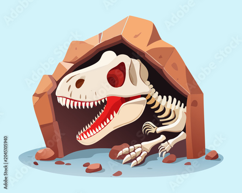 Photos Menacing prehistoric tyrannosaurus rex dinosaur skull fossil discovered inside a