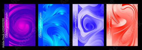 Fényképezés Abstract Optical Illusion Posters with Shape Distortion and Contemporary Graphic