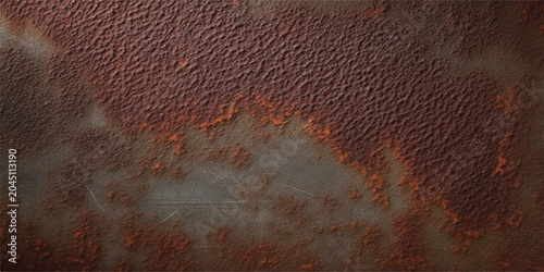 Tableau sur toile Corroded rusty metal sheet surface texture with corrosion oxidized weathered ind