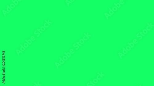 Vibrant green screen with sparkling fireworks animation