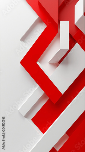 abstract red geometry ai generated mobile wallpaper