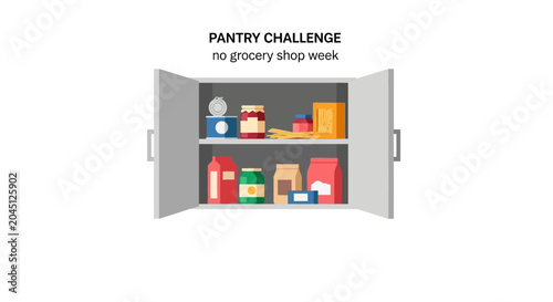 Pantry Challenge: No Grocery Shop Week - Organized Food Storage