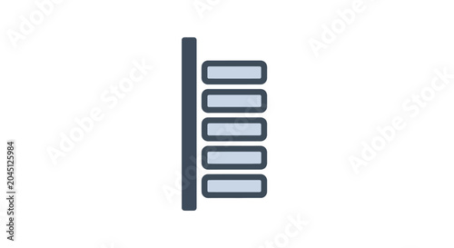 Stacked coins icon, financial growth, savings, wealth concept, flat design