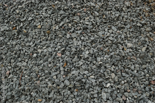 Gray Crushed Stone Gravel Texture Background