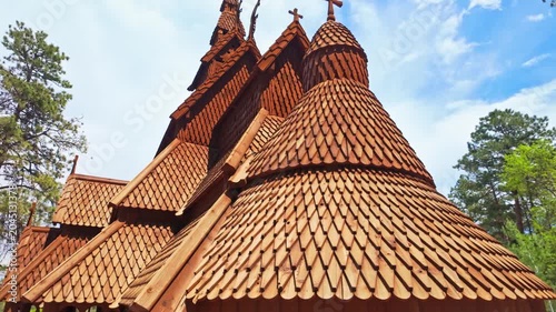 Chapel in the Hills, a replica of the historic Borgund Stave Church of Norway, in Rapid City, South Dakota