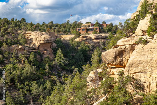 Canvas Print Brick Ranger Station at Mesa Verde National Park, Colorado