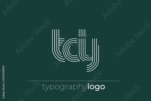 Obraz na plátně TDY modern geometric typography logo