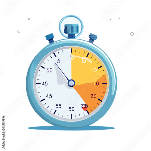 Flat design stopwatch illustration