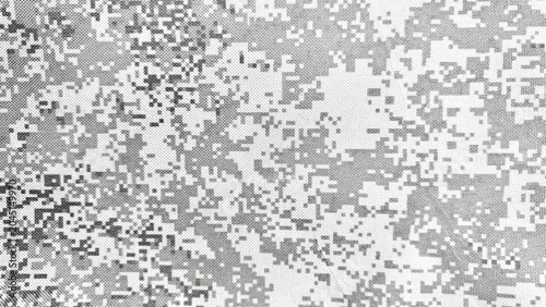 Foto macro pixelated digital camouflage pattern on tactical winter uniform fabric sho