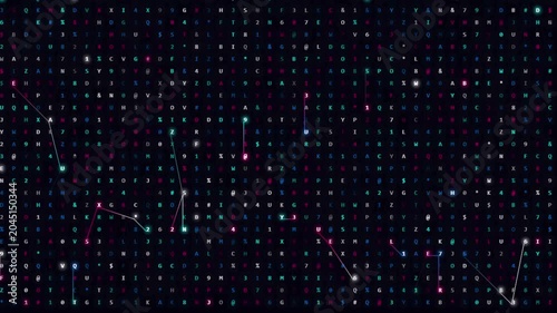 digital matrix code binary number cyber pattern dark background