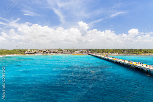 Costa Maya is a cruise ship port city on Mexico’s Yucatan Peninsula featuring a tropical village for guests to eat, shop, swim, and do excursions.