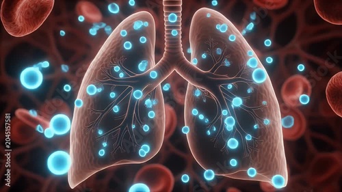 Lungs and Blood Cells.