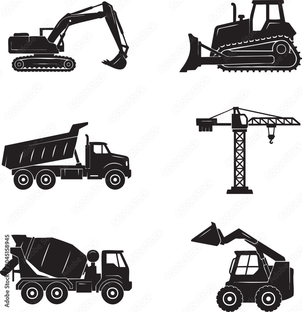 Fototapeta premium Unique Silhouette Vector Collection Design 51