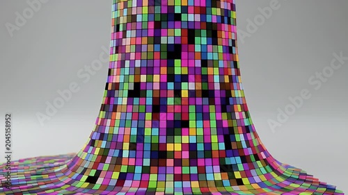 Pixelated Colorful Column.