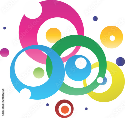 Colorful Circle Rings
Colorful Abstract Circle Rings Dots Logo Icon — Modern Dynamic Brand Design Illustration on Transparent Background
