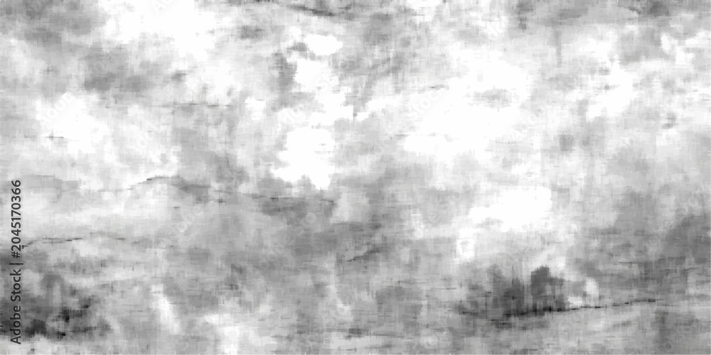 Naklejka premium An abstract black and white grunge landscape featuring a textured old paper pattern with winter trees and cold snow under a dark cloudy sky