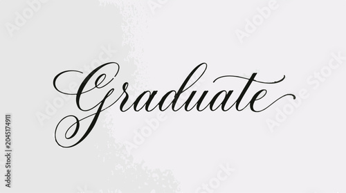 Photos Elegant graduate silhouette calligraphy design