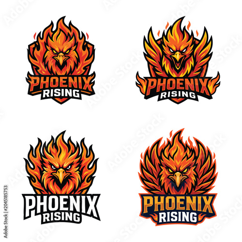 Phoenix rising logo designs