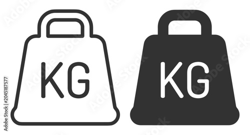 Foto weight scale icon set with kilogram measurement vector illustration on transpare