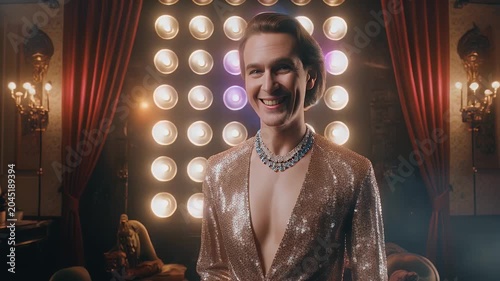 Man in Sequin Jacket.