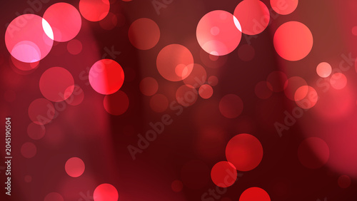 Vibrant Red Bokeh Lights Abstract Background
