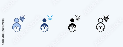 Tableau sur toile Lifetime Value Multiple Icon Illustration Vector