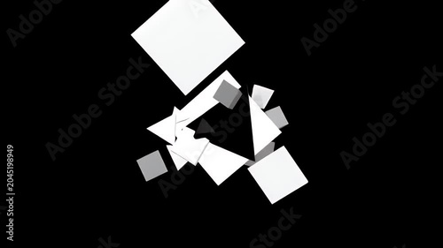 Geometric Forms on Black.