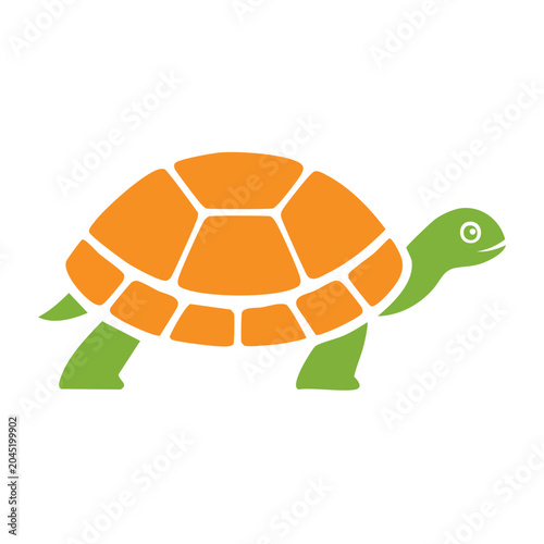 Flat design icon of a turtle